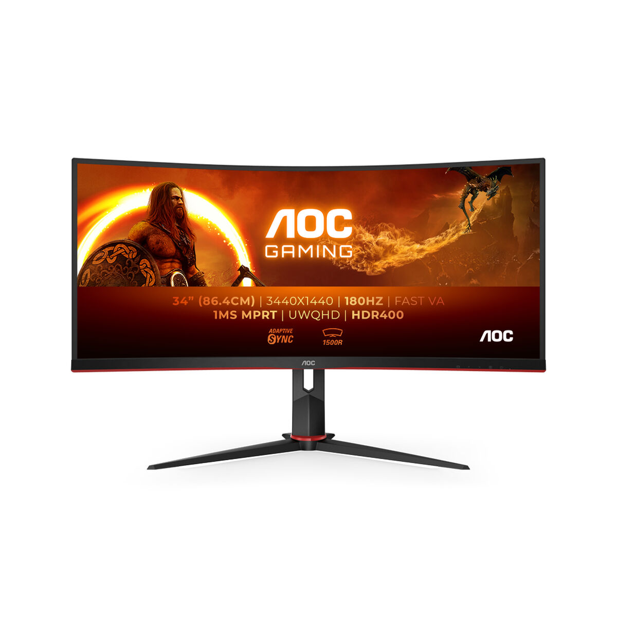 Näyttö AOC CU34G2XP/BK UltraWide Quad HD 34"